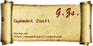Gyémánt Zsolt névjegykártya